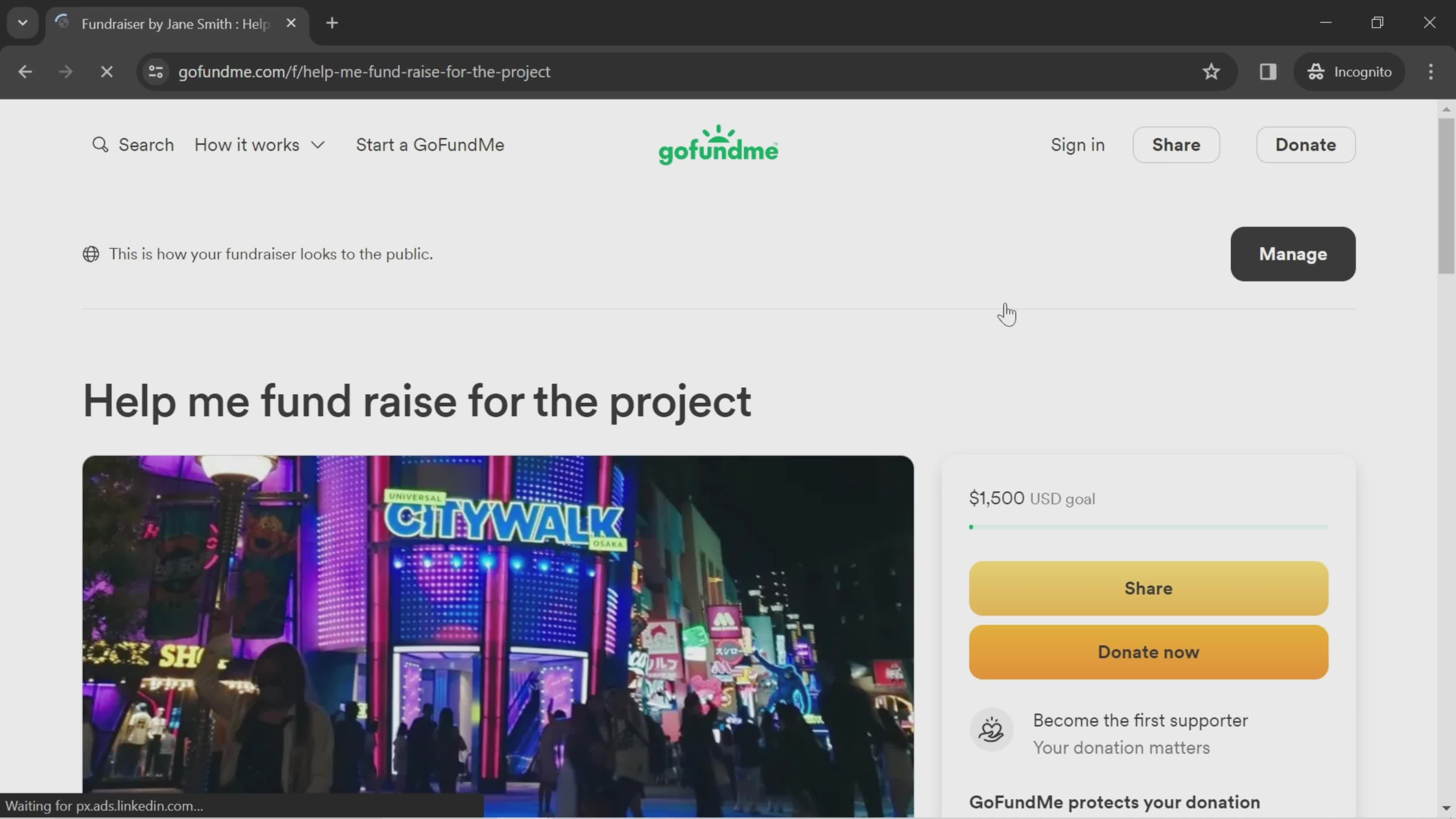 Viewing a fundraiser on GoFundMe video thumbnail