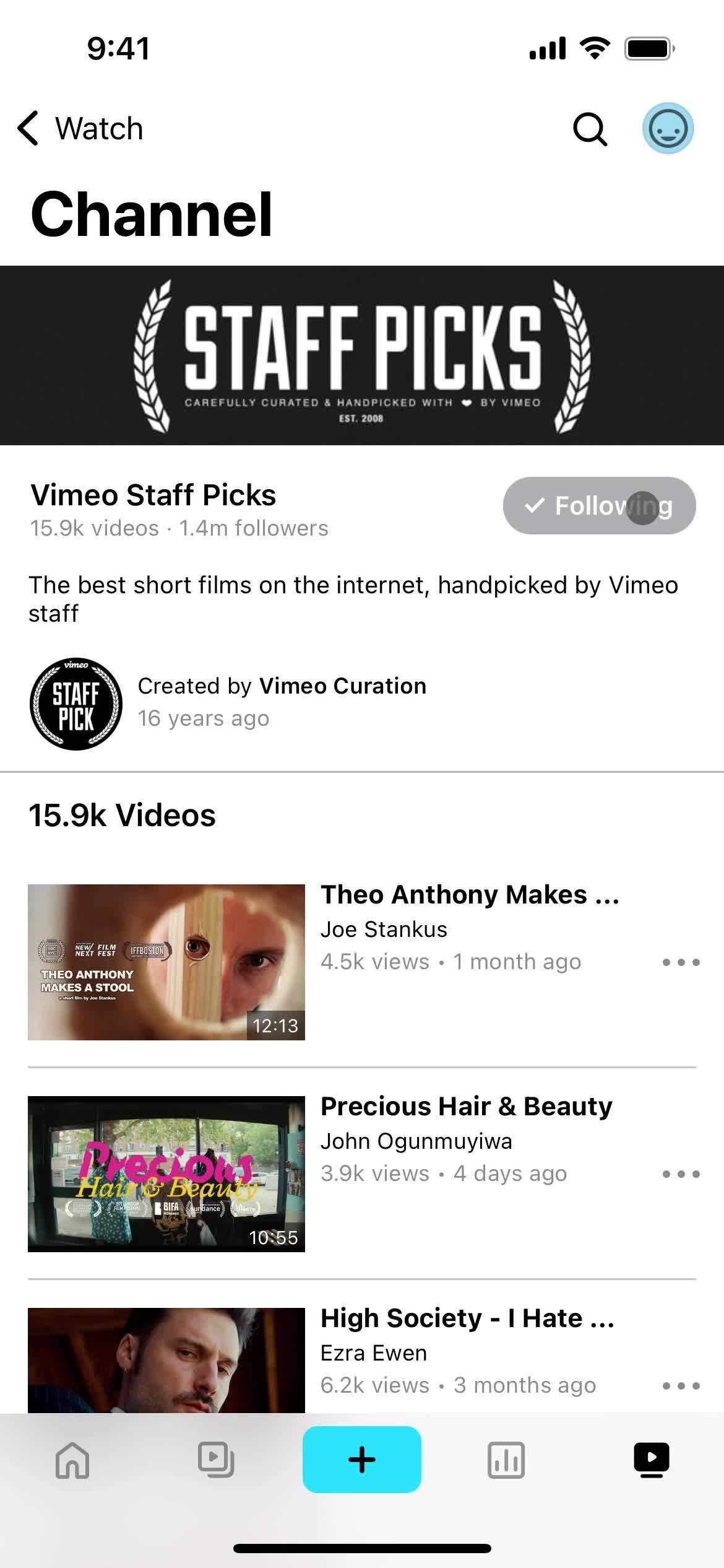 Watching videos on Vimeo video thumbnail