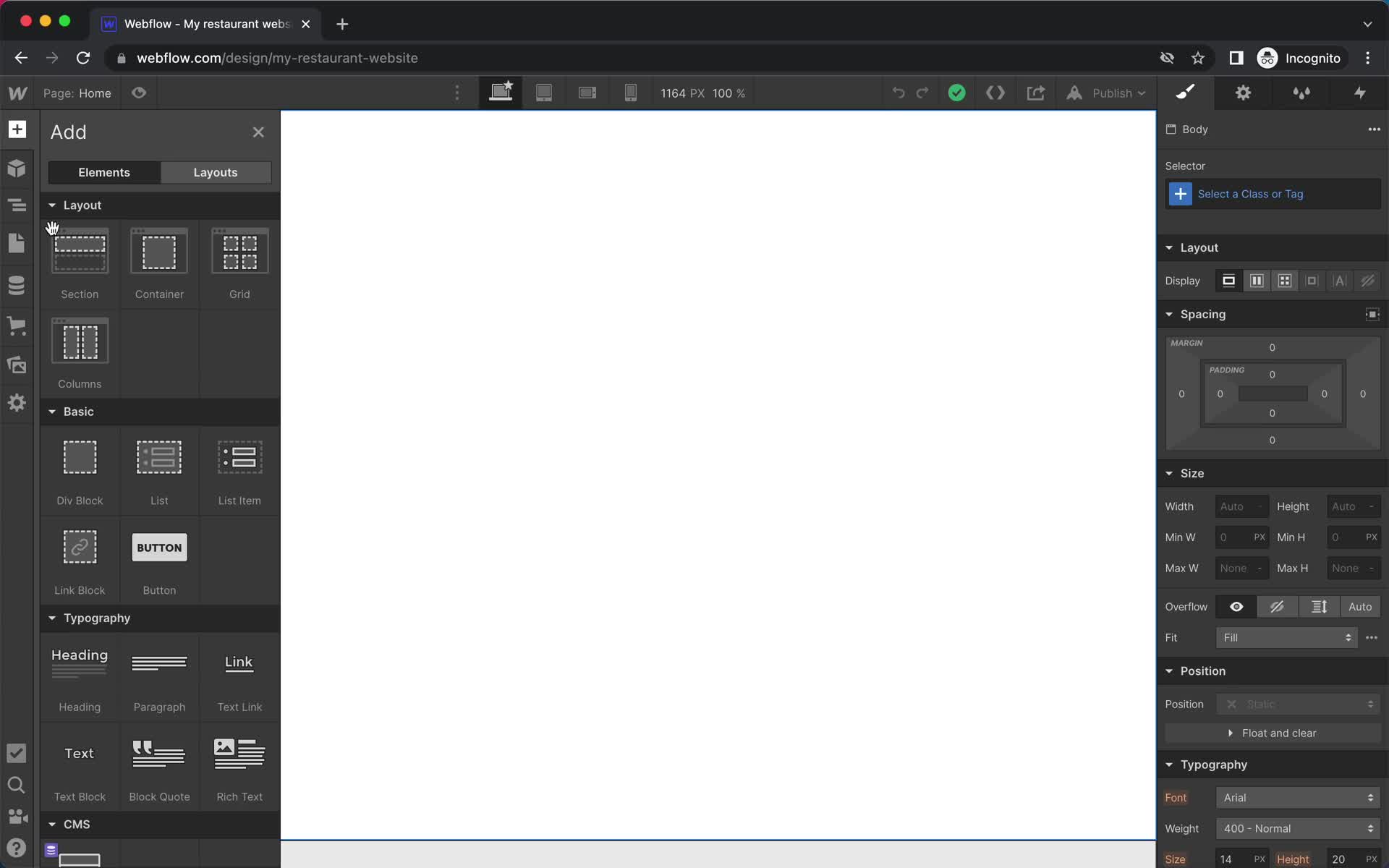 Creating a website screenshot