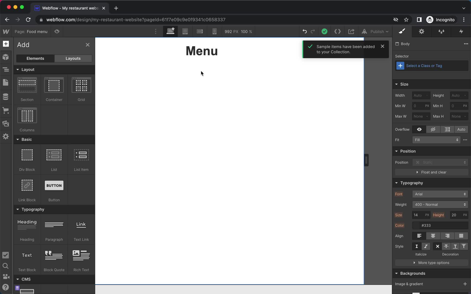 Creating a website screenshot