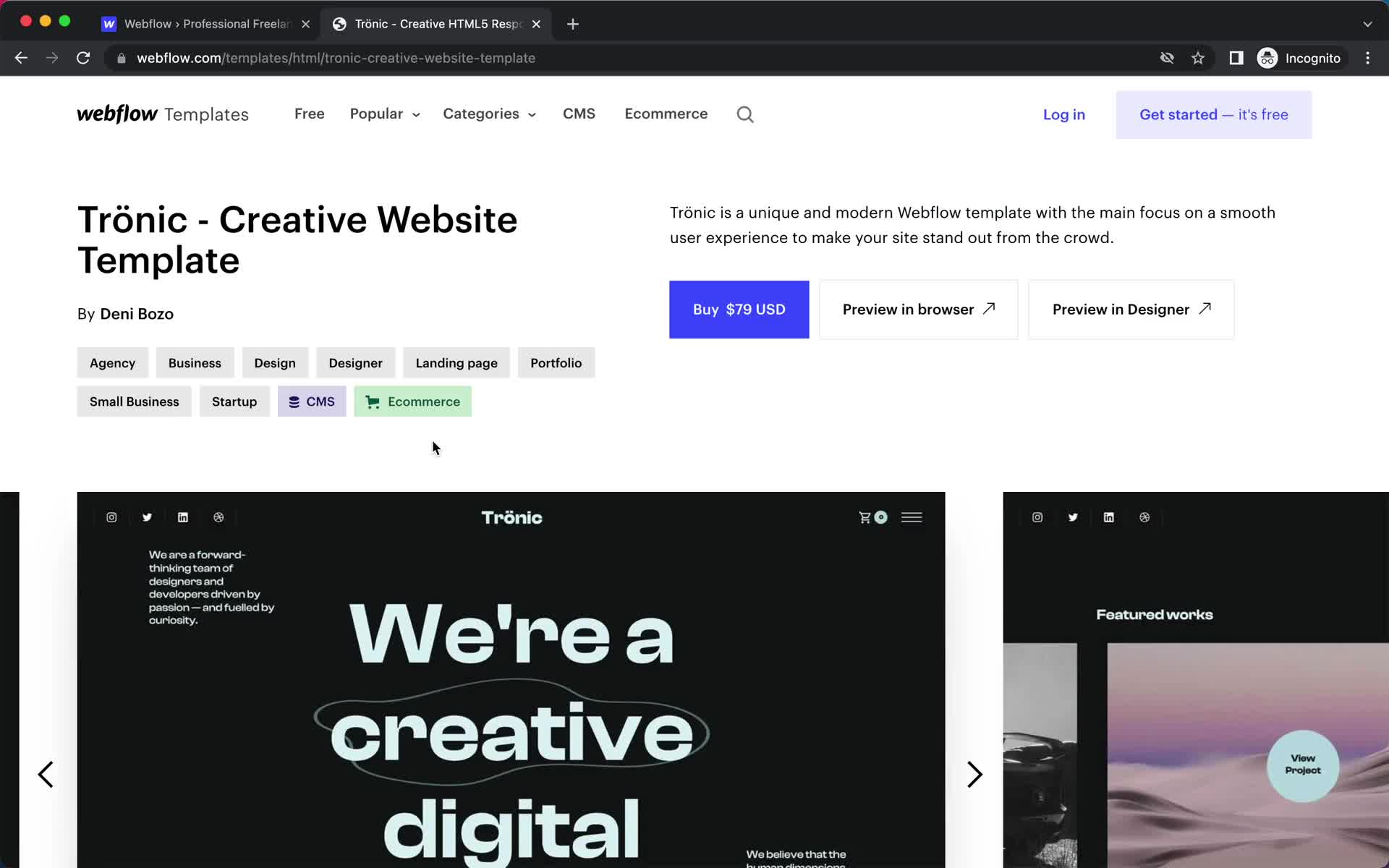 General browsing on Webflow video thumbnail