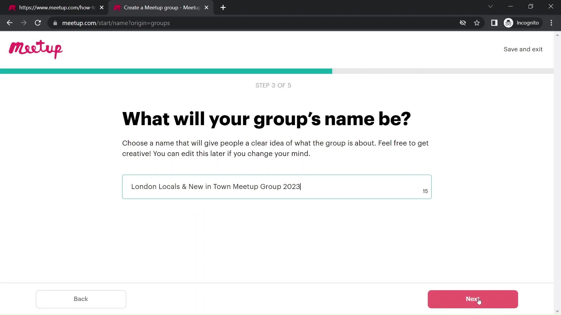 Creating a group screenshot