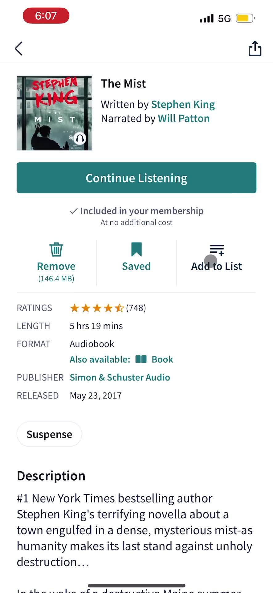 Listening screenshot