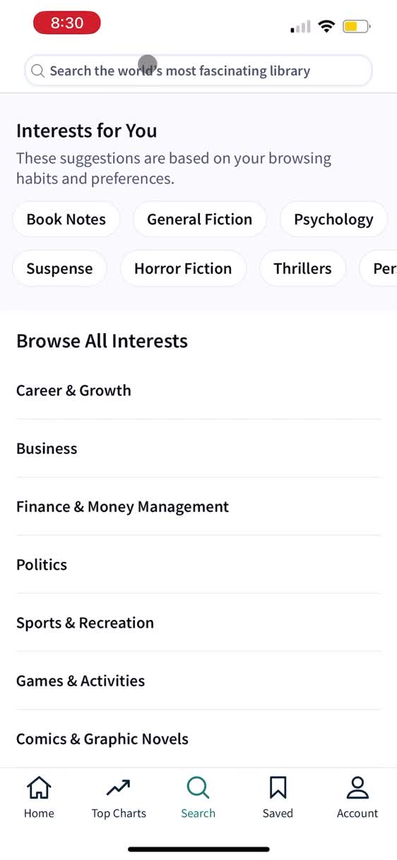 Scribd search screenshot