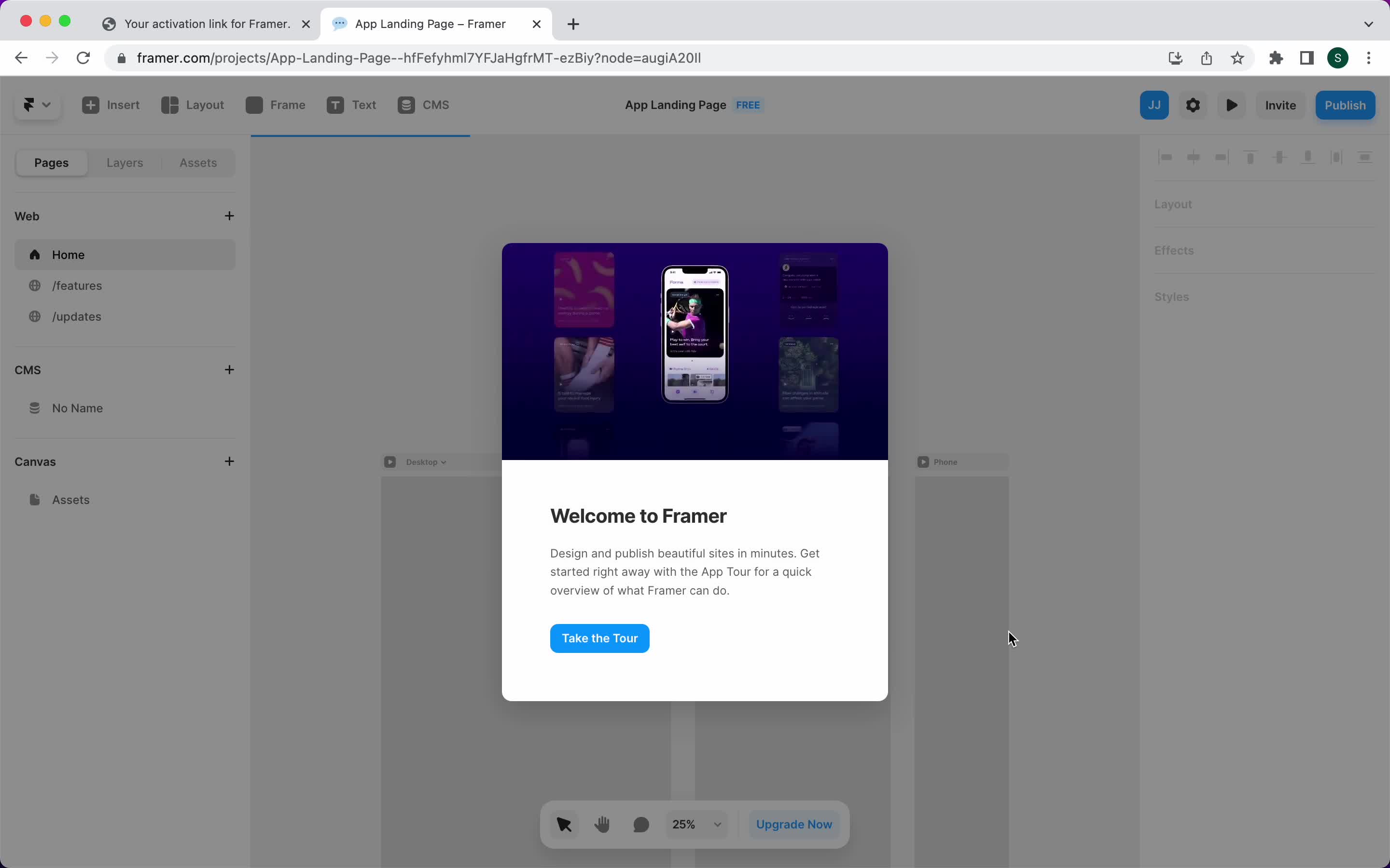 Accepting an invite on Framer video thumbnail