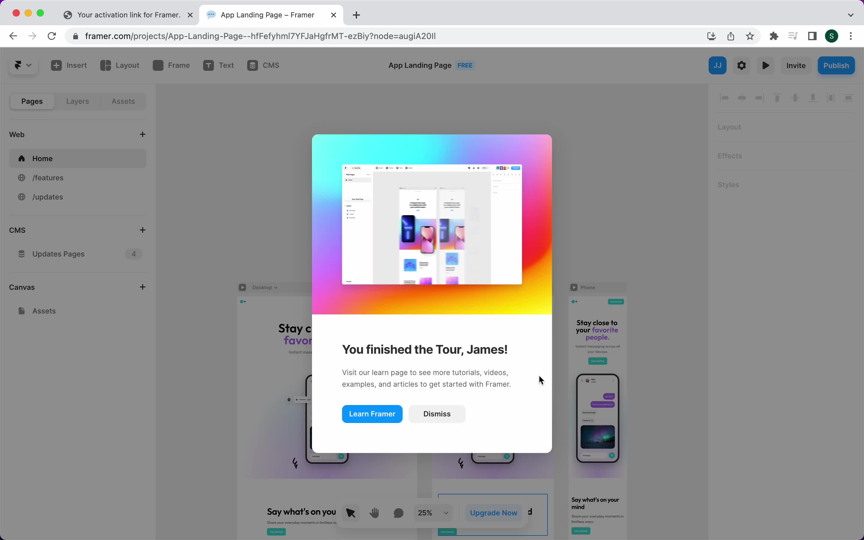 Accepting an invite on Framer video thumbnail