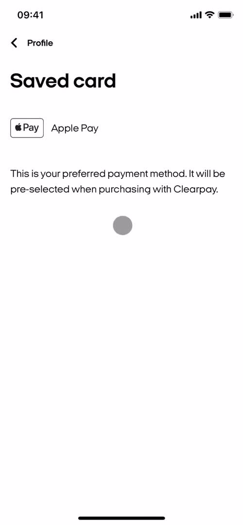 Adding payment details screenshot