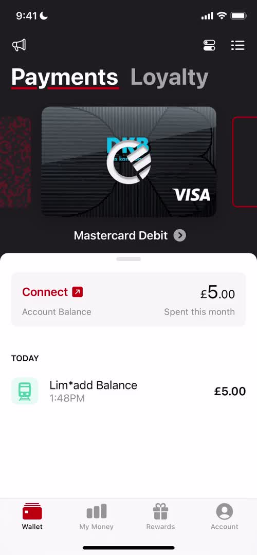 Screenshot of Wallet on Adding payment details on Curve user flow