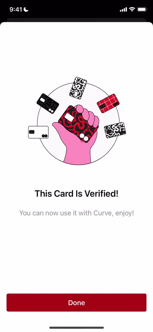 Adding payment details on Curve video thumbnail