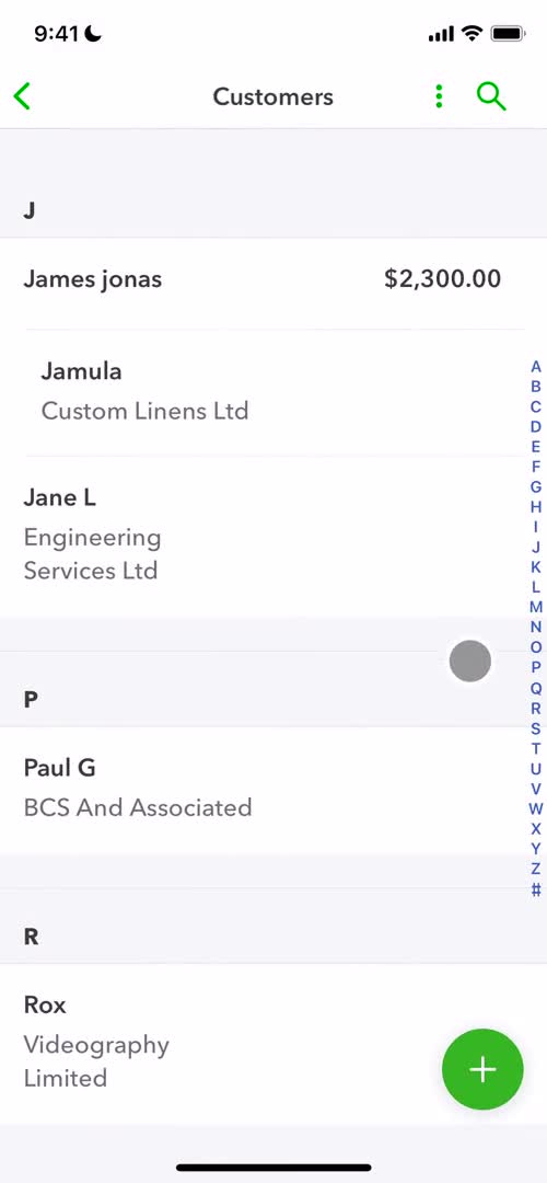 Adding a contact screenshot