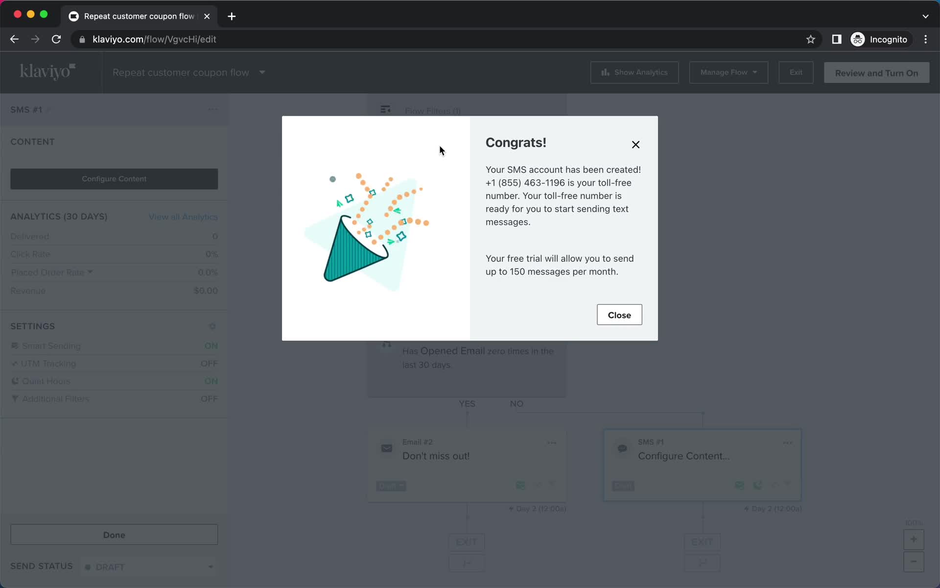 Creating an automation workflow screenshot