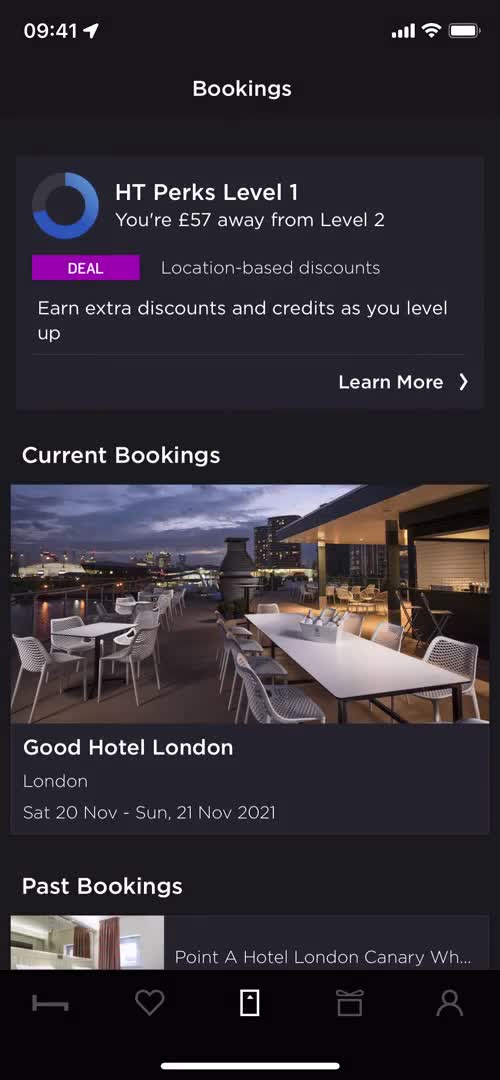 Booking a room screenshot