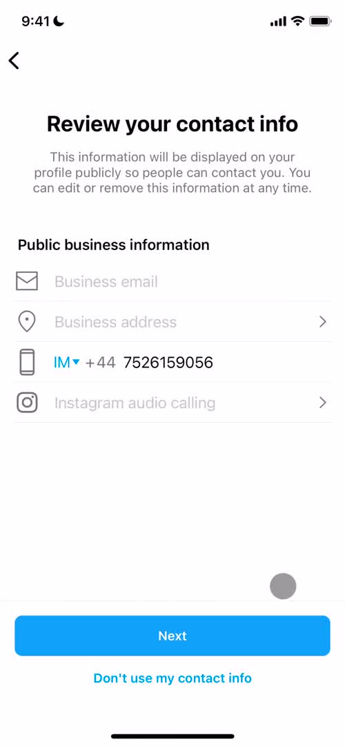 Business sign up on Instagram video thumbnail