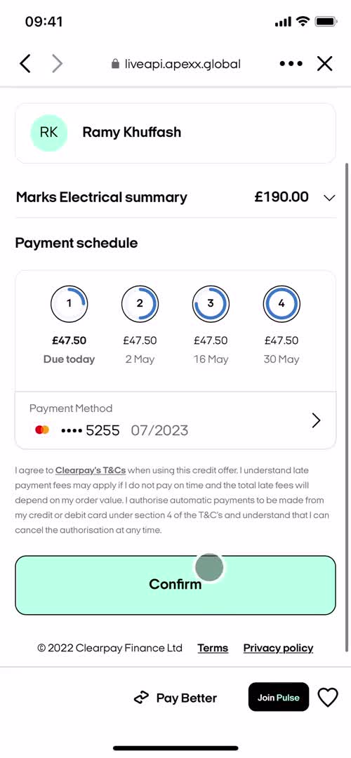 Paying on Clearpay video thumbnail