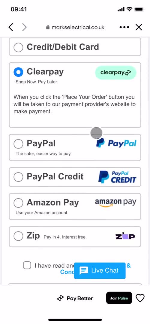 Paying screenshot