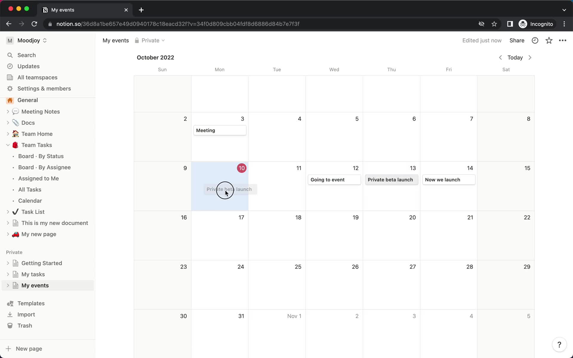 Creating a calendar screenshot