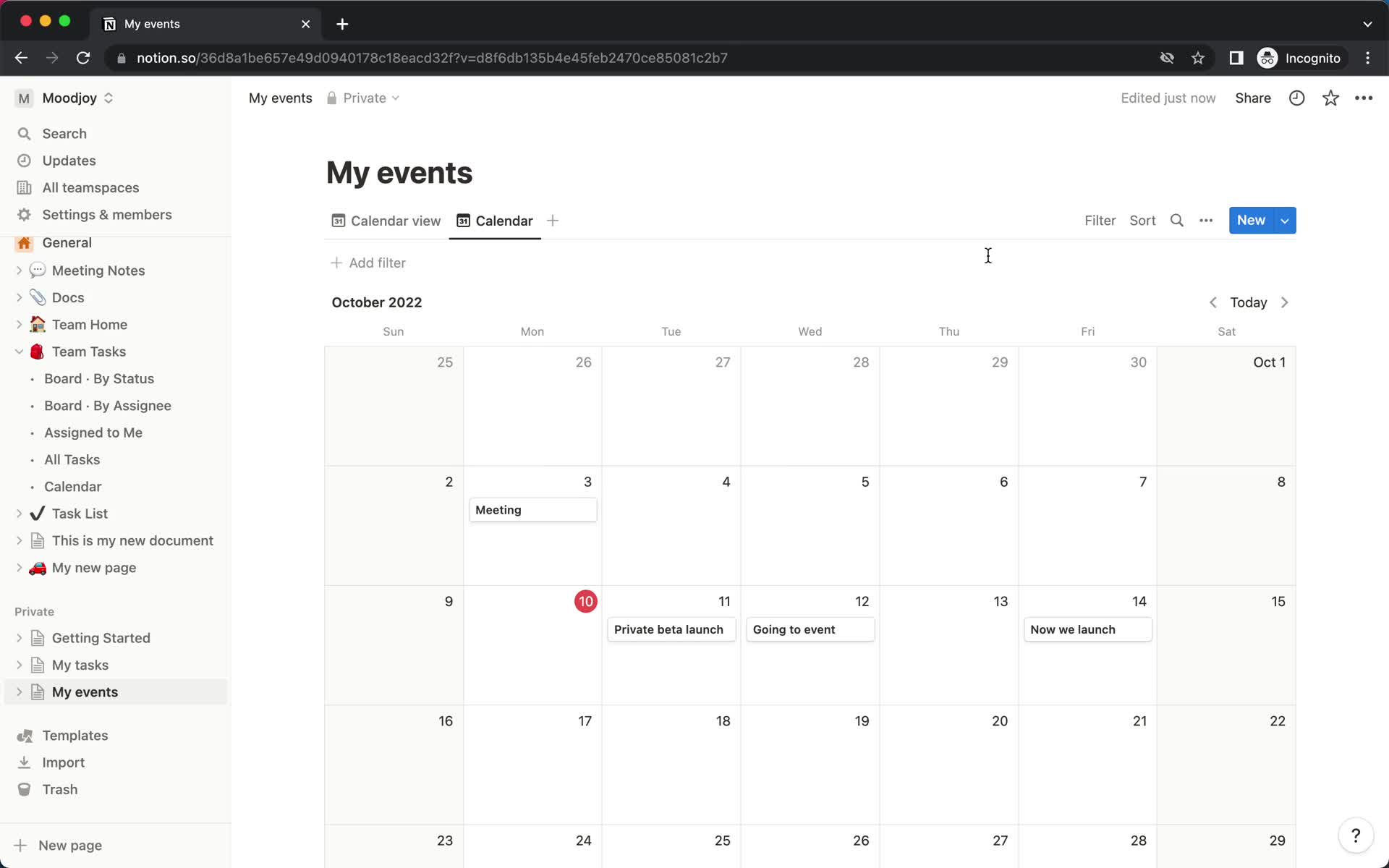 Creating a calendar screenshot