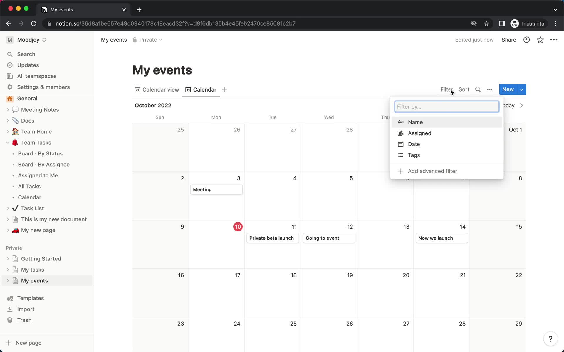 Creating a calendar screenshot