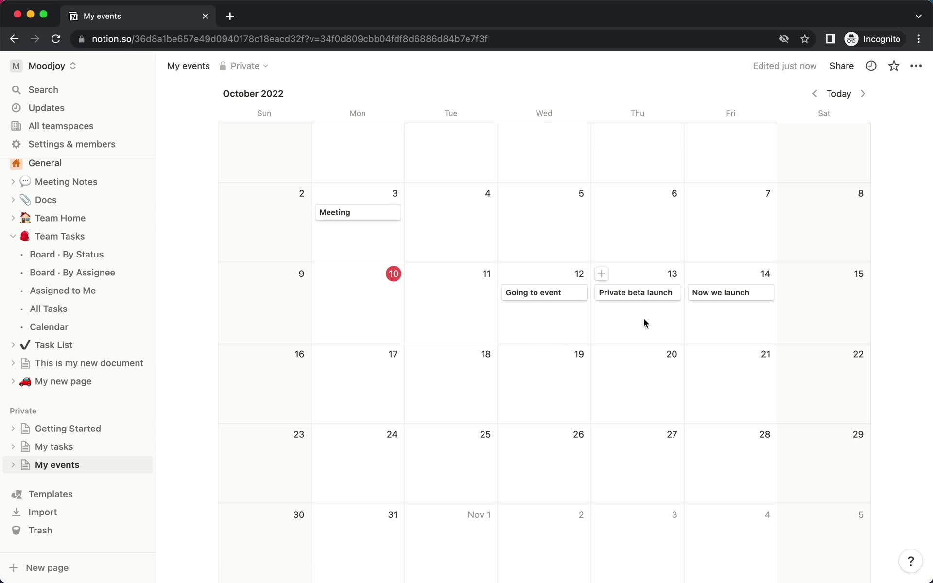 Creating a calendar screenshot