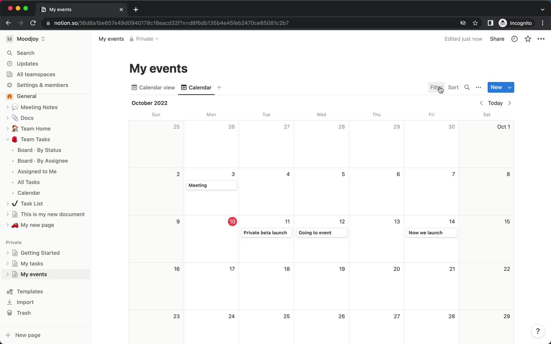 Creating a calendar screenshot