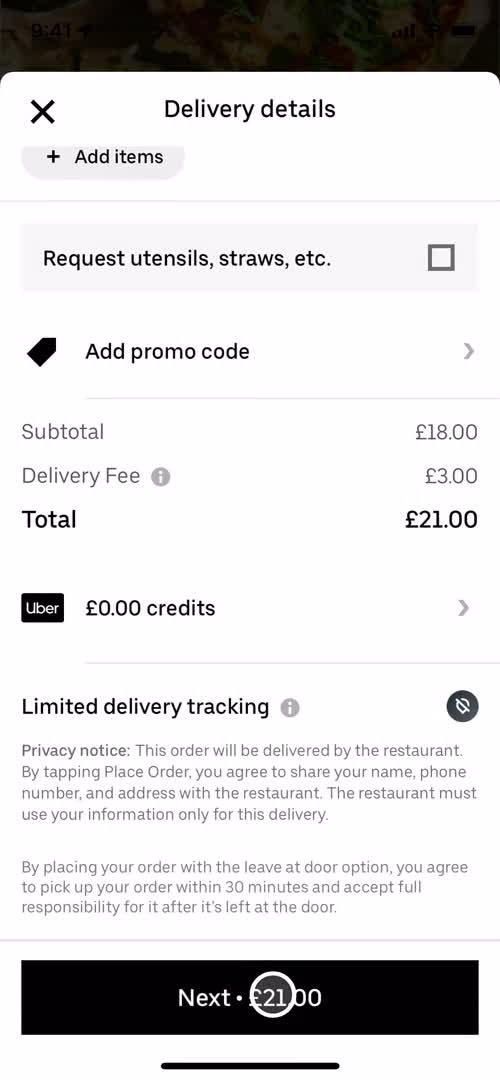 Cancelling an order on Uber Eats video thumbnail