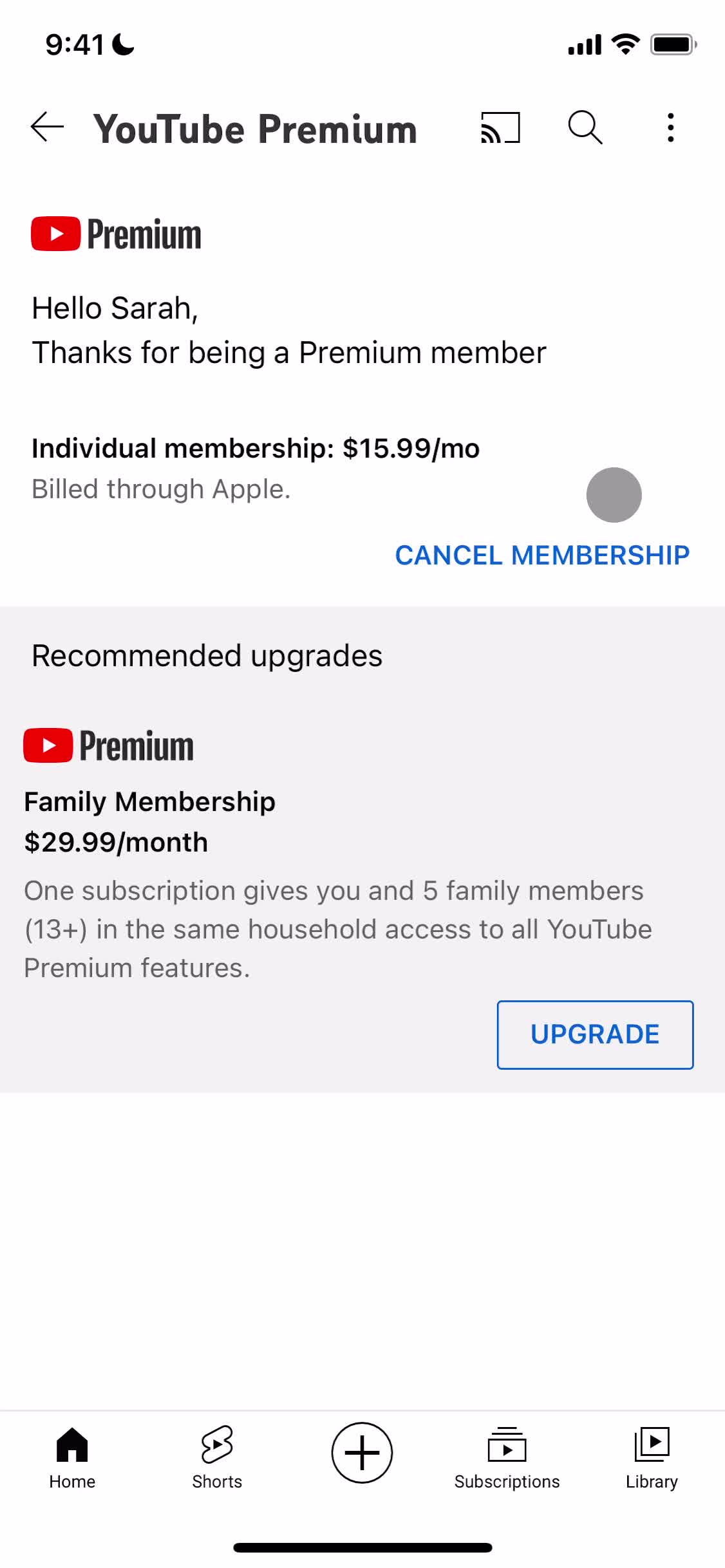 Cancelling your subscription on YouTube video thumbnail