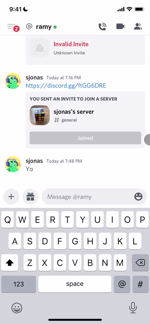Screenshot of Chat on Chat on Discord user flow