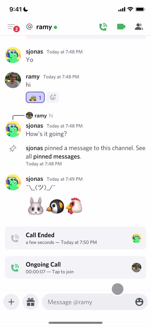 Chat screenshot