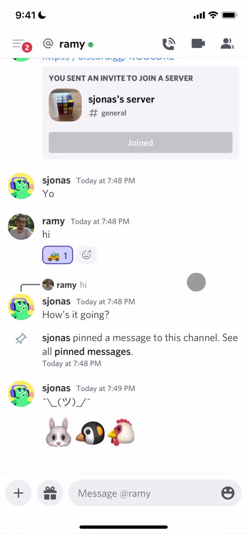 Chat screenshot