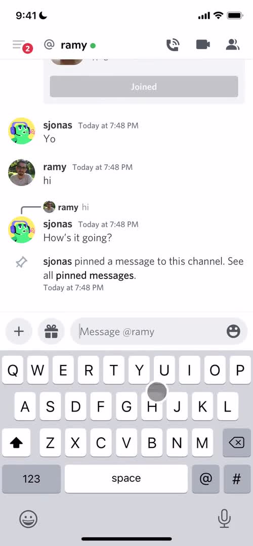 Chat screenshot