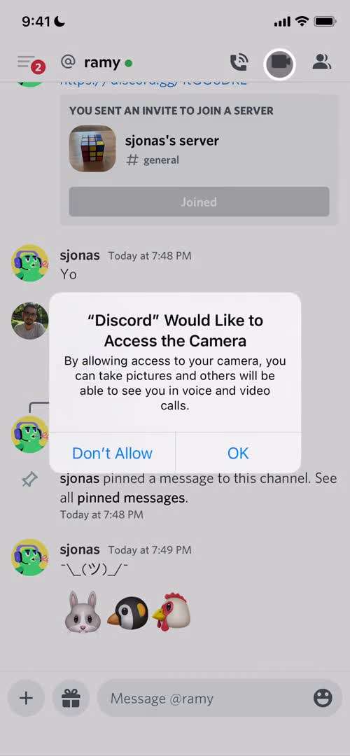 Chat screenshot