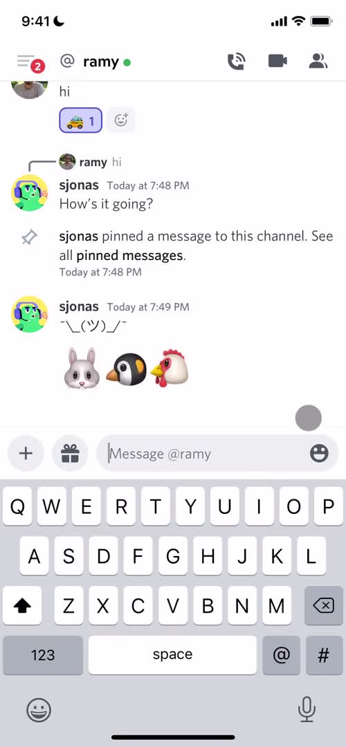 Chat screenshot