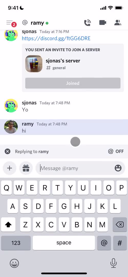 Chat screenshot