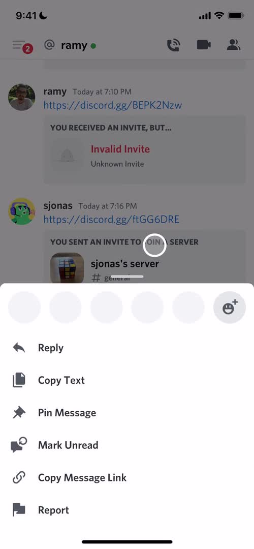 Chat screenshot