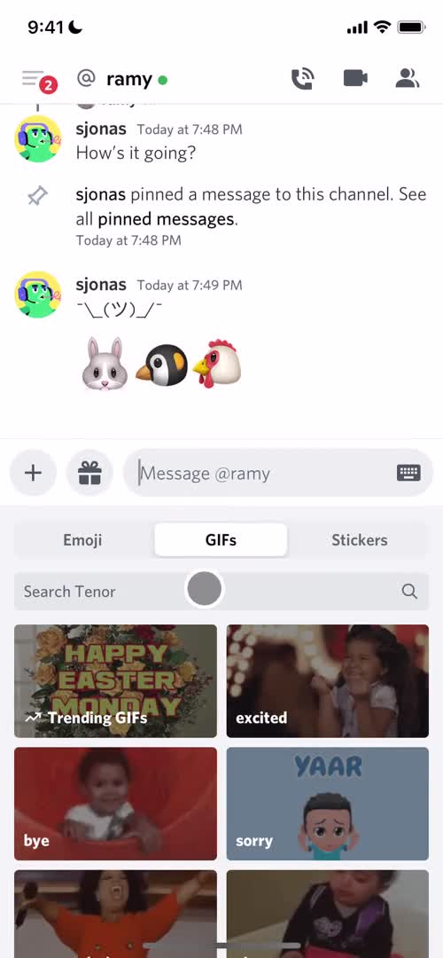 Chat screenshot