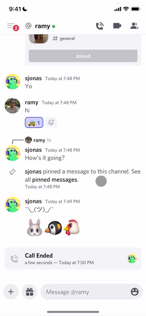 Chat screenshot