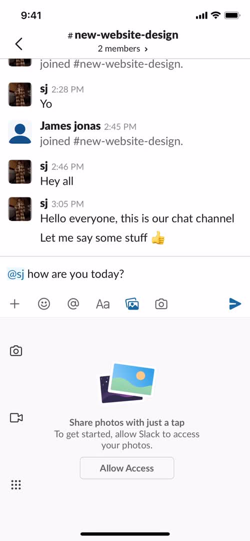 Chat screenshot