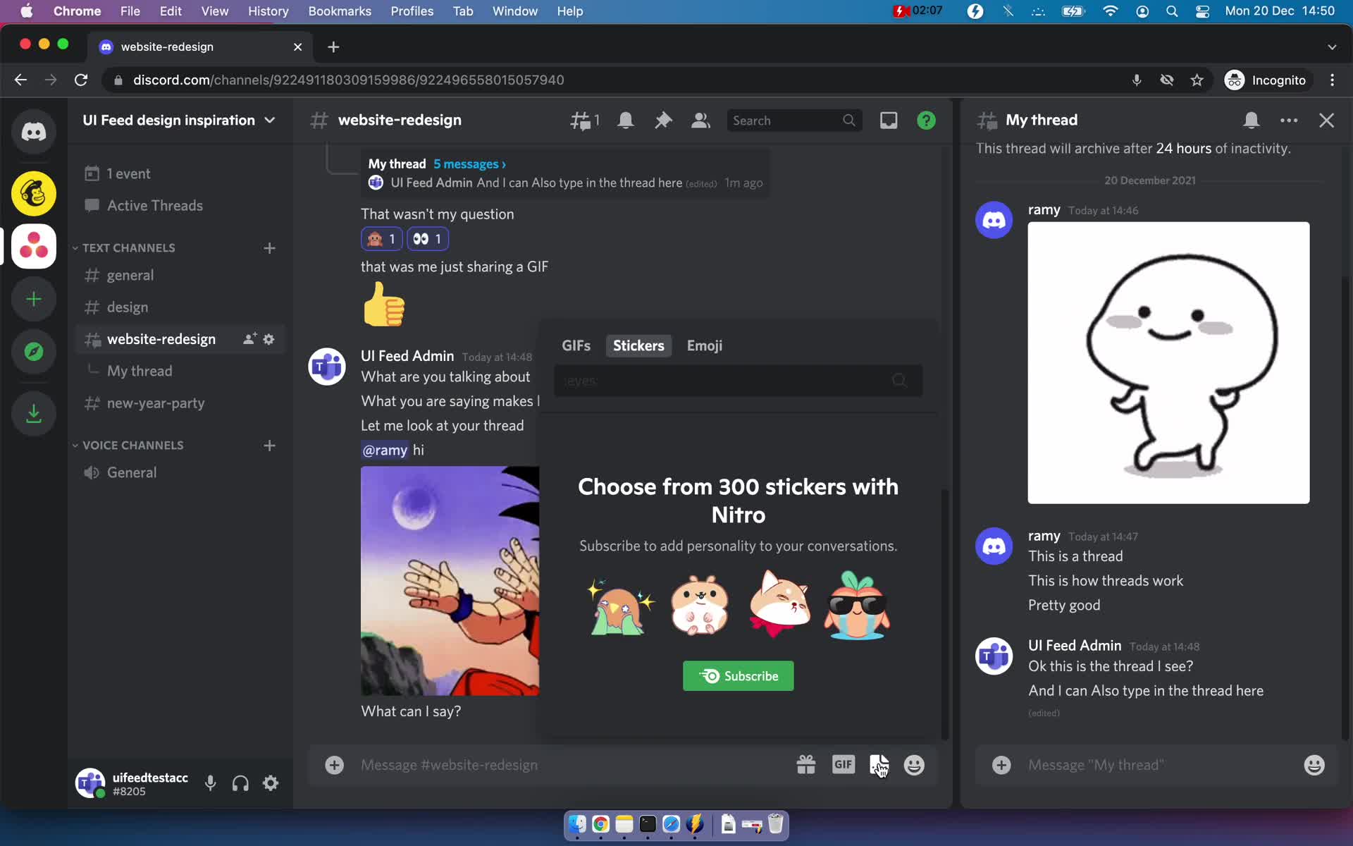 Chat screenshot