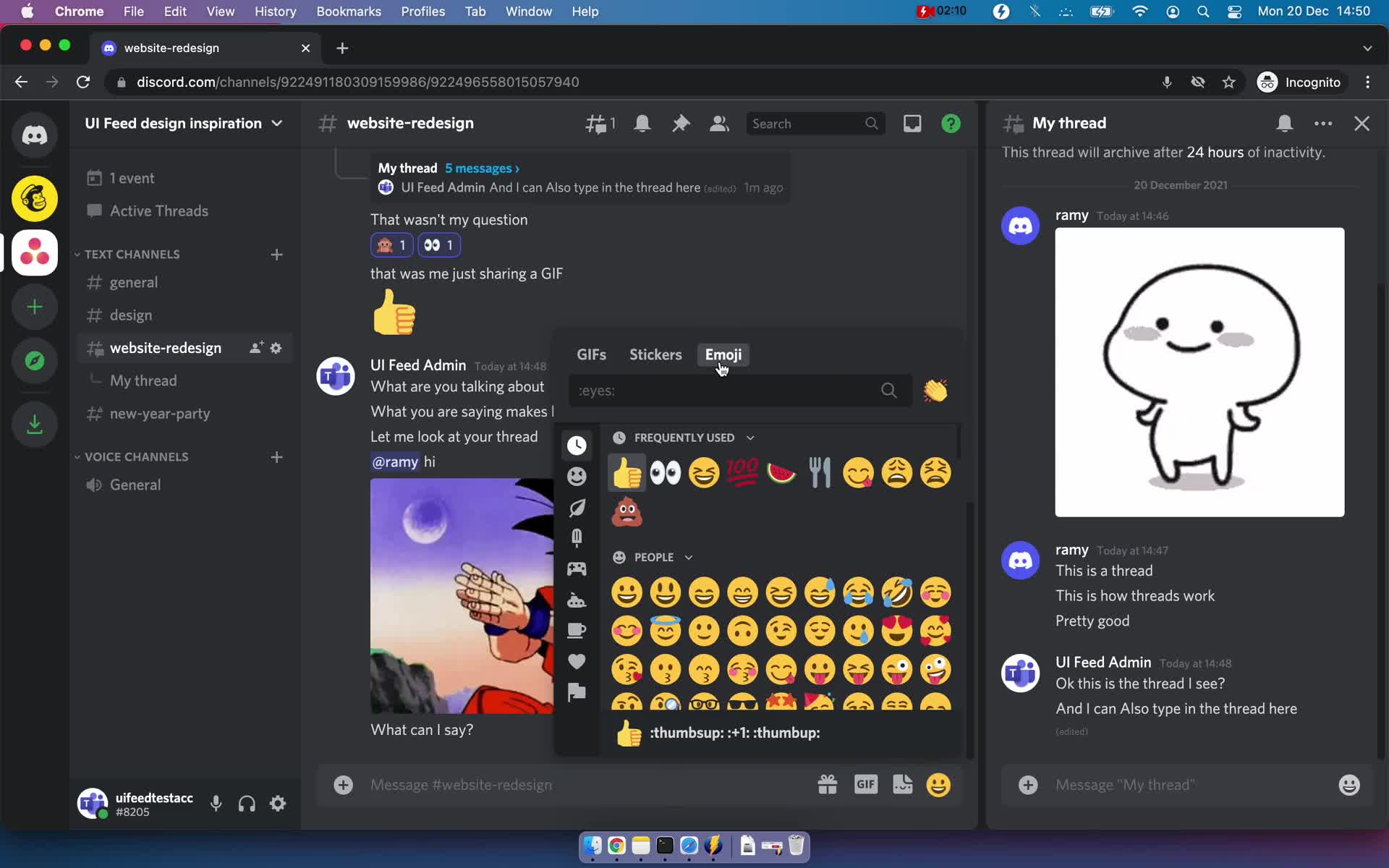 Chat screenshot