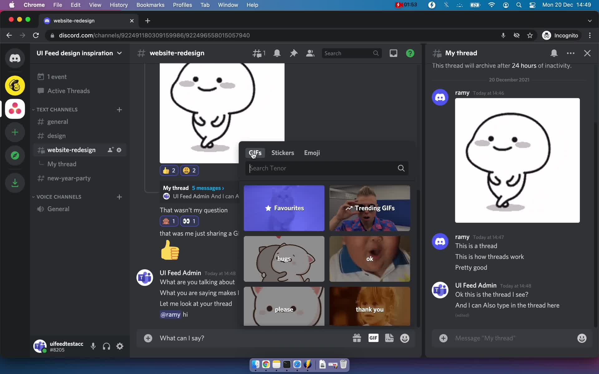 Chat screenshot