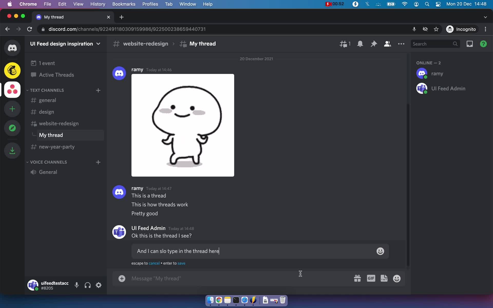 Chat screenshot