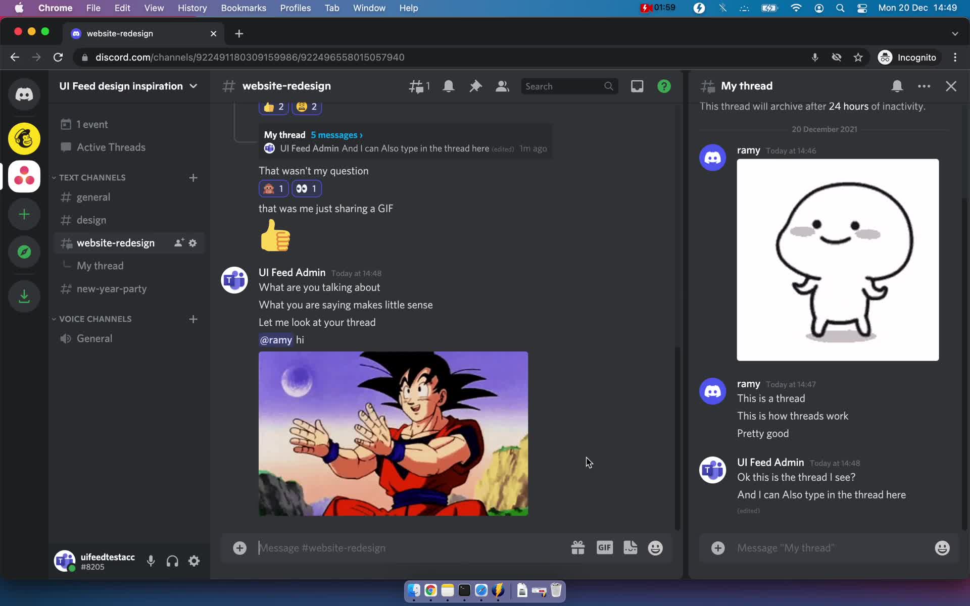 Chat screenshot