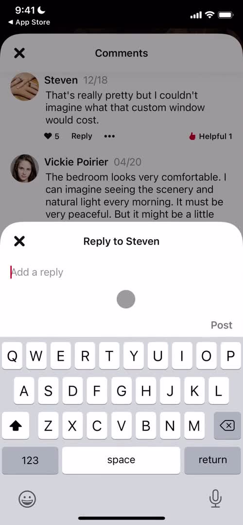 Commenting screenshot