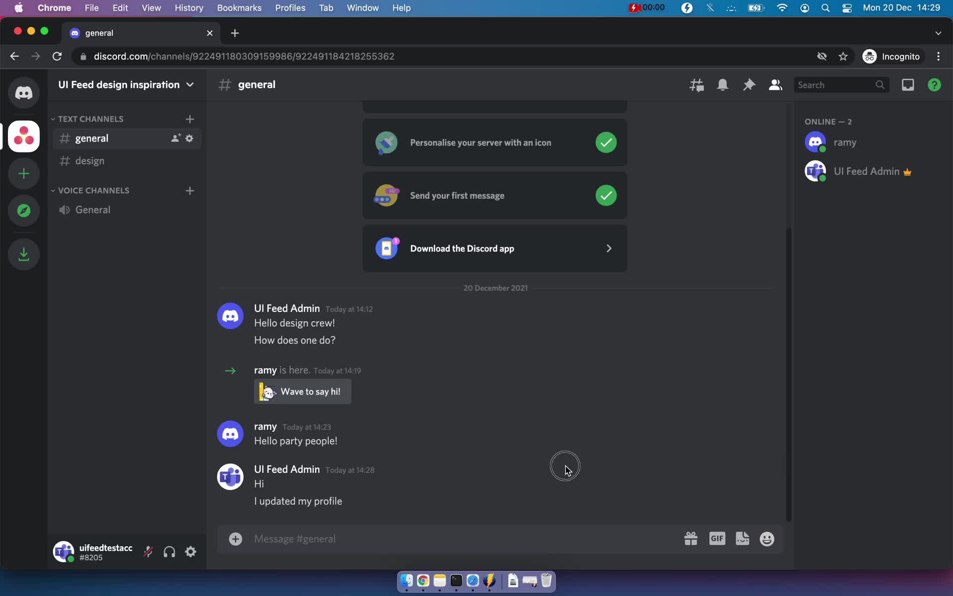 Screenshot of Channel on Creating an event on Discord user flow