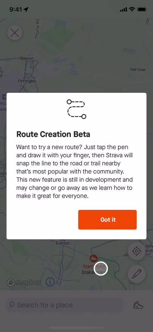 Creating a route screenshot