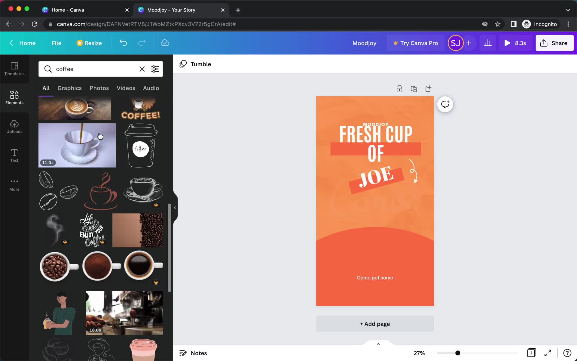 Creating a design on Canva video thumbnail