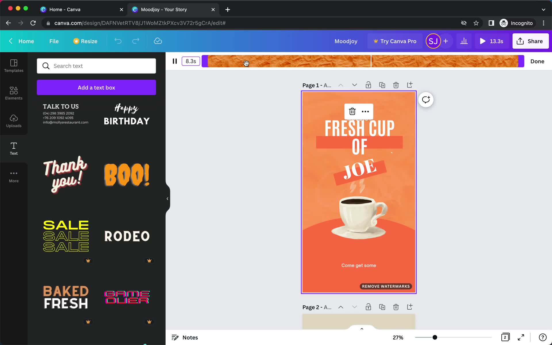 Creating a design on Canva video thumbnail