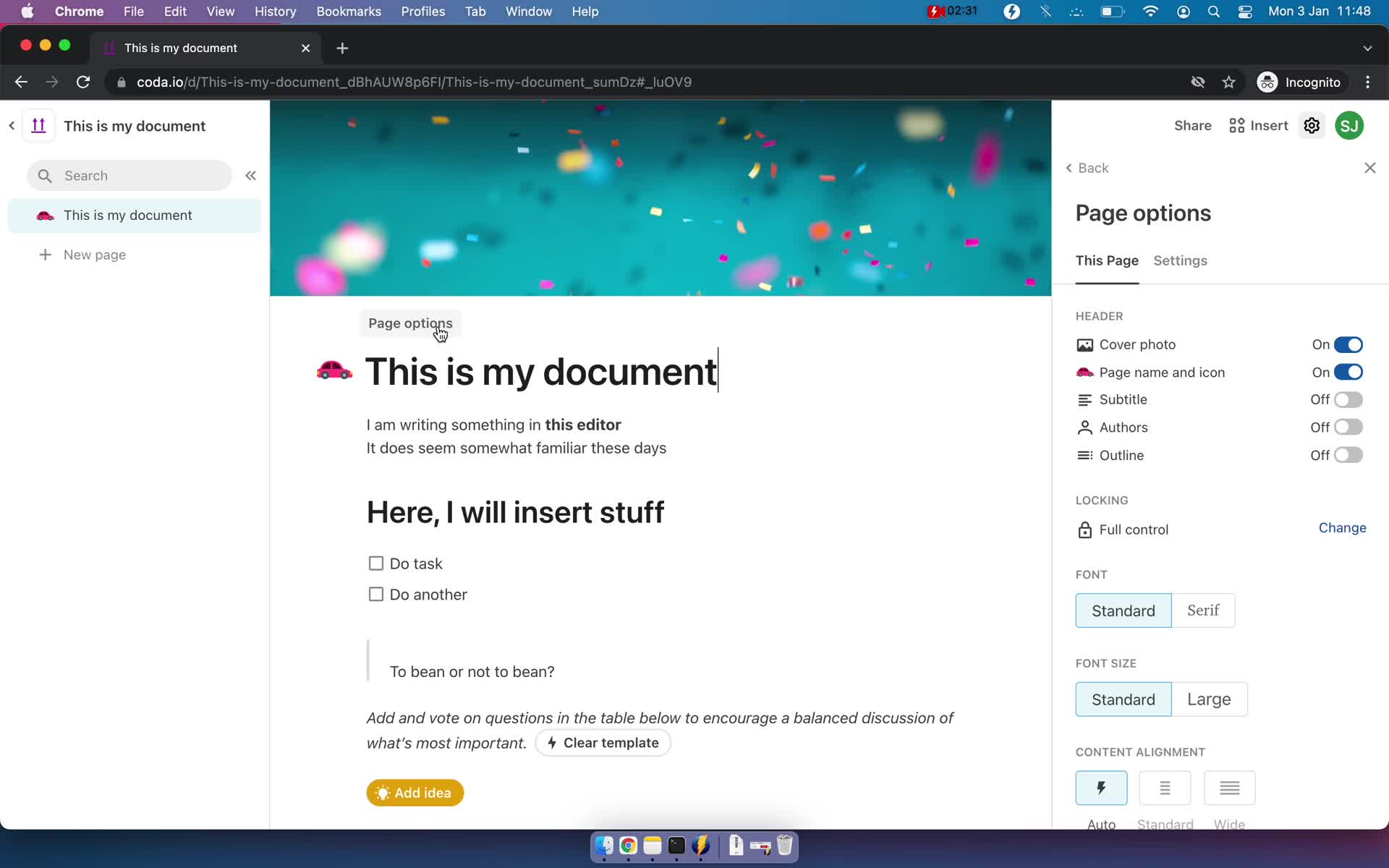 Creating a document screenshot