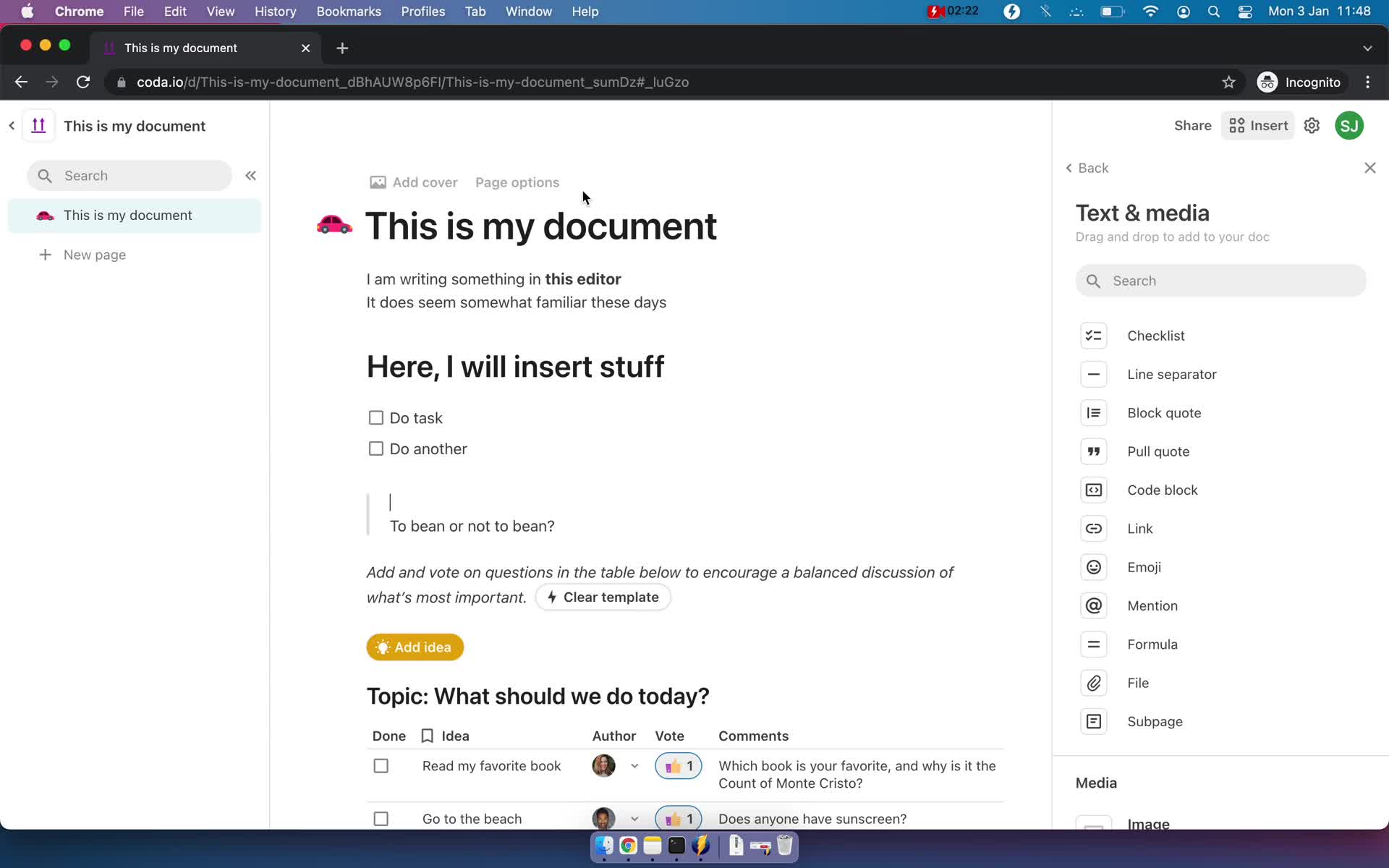 Creating a document screenshot