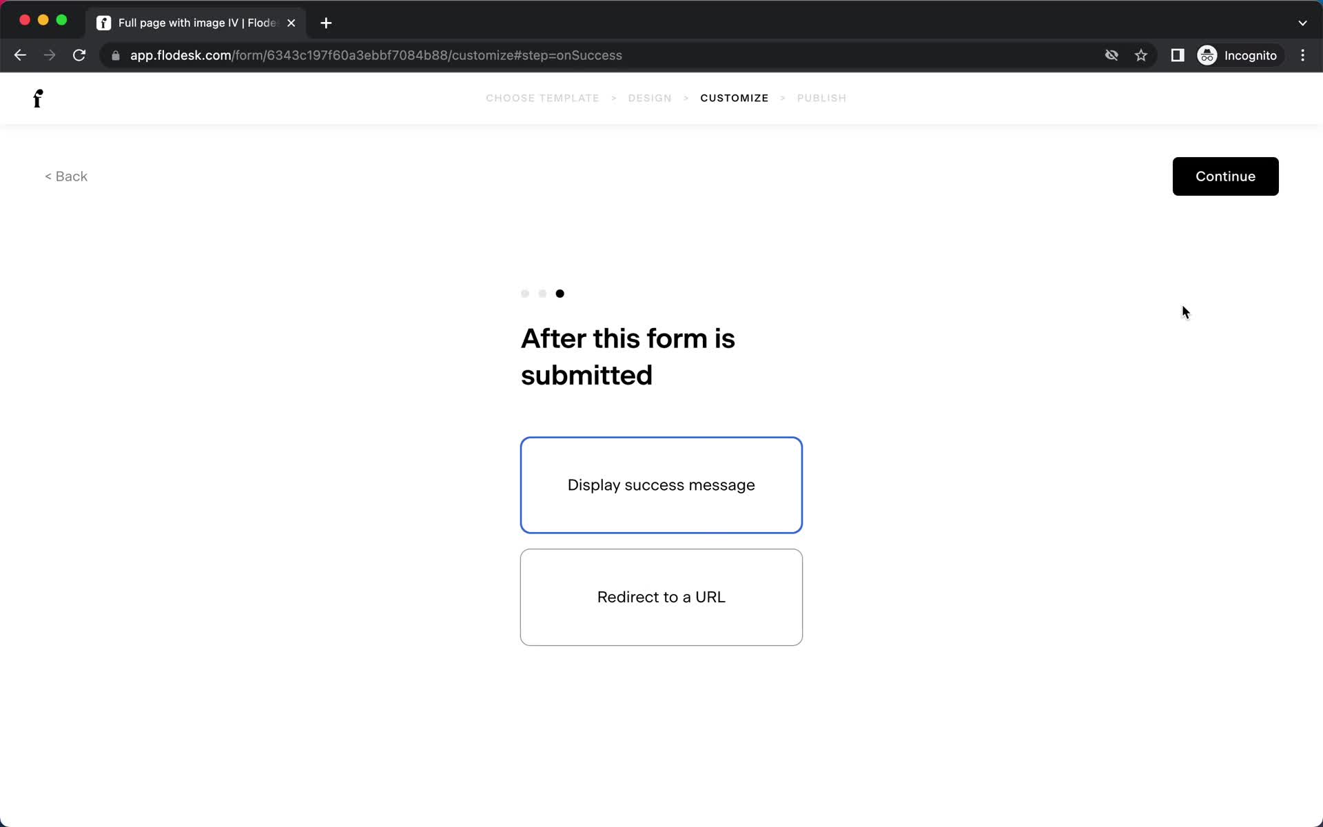 Creating a form screenshot